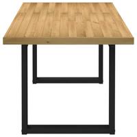 Eettafel NOAIN U-vormige poten 180x90x75 cm massief grenenhout - thumbnail