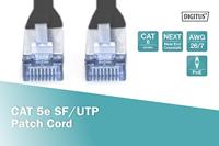 Digitus DK-1531-010/BL RJ45 Netwerkkabel, patchkabel CAT 5e SF/UTP 1.00 m Zwart UL gecertificeerd 1 stuk(s) - thumbnail