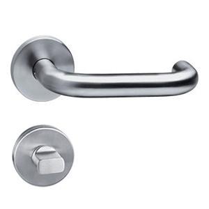 Deurkruk Rond met geveerde rozet met WC8mm ATP RVS Deurkruk Rond met geveerde rozet met WC8mm ATP RVS