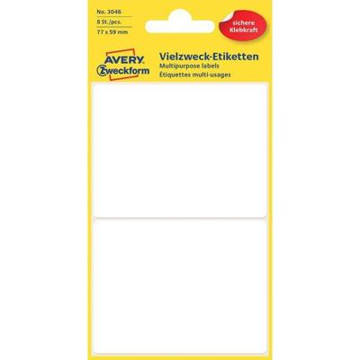 Etiket avery 3046 77x59mm wit 8st | 10 stuks