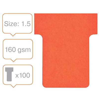 Nobo T-planbordkaarten index 1,5, ft 53 x 45 mm, rood - thumbnail