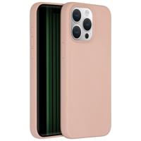 Accezz Liquid Silicone Backcover iPhone 15 Pro Max Telefoonhoesje Roze - thumbnail