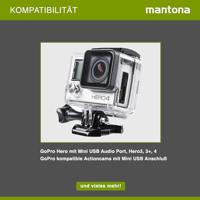 Mantona Lavalier Microfoon voor GoPro 3/3+/4, Lavalier-condensatormicrofoon, 2,8 m, mini-USB-stekker, GoPro 3 3+ 4 - thumbnail