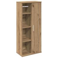 Badkamerkast met rolhouder 39x22x90 cm artisanaal eikenkleur - thumbnail