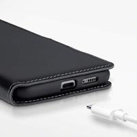 Qubits - lederen slim folio wallet hoes - Samsung Galaxy A90 - Zwart - thumbnail