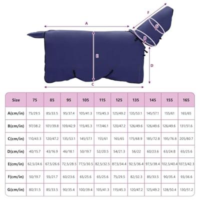 VidaXL Paardendeken marineblauw polyester