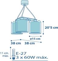 Dalber 3-lichts hanglampLittle Jungle - 76114 - thumbnail