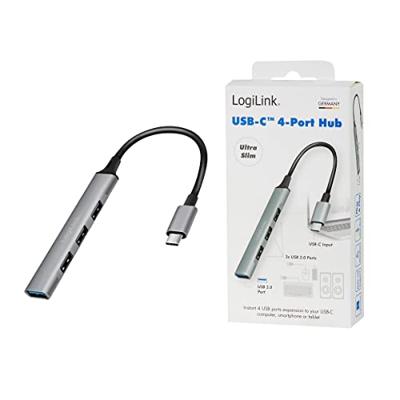 LogiLink UA0392 USB-C (USB 3.2 Gen 2) multiport hub Met USB-C stekker Aluminium-grijs LogiLink UA0392 USB-C (USB 3.2 Gen 2) multiport hub Met USB-C stekker Aluminium-grijs
