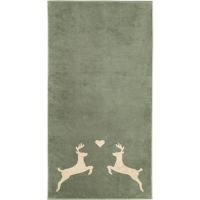 Cawö Cawö Alpenchic Edition Hert 6228 Douchelaken 70x140 groen