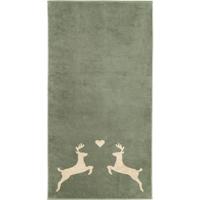 Cawö Cawö Alpenchic Edition Hert 6228 Douchelaken 70x140 groen - thumbnail