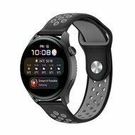 Sport Edition siliconen band - Zwart + grijs - Huawei Watch 4 (pro) / 3 (pro) / Ultimate - thumbnail
