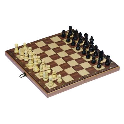 Goki houten schaakspel in koffer