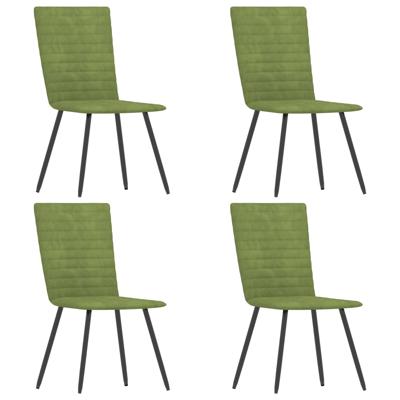 vidaXL Eetkamerstoelen 4 st fluweel groen vidaXL Eetkamerstoelen 4 st fluweel groen