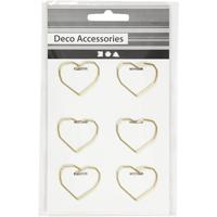 Creativ Company Clips, hart, afm 30x20 mm, goud, 6 stuk/ 1 doos - thumbnail