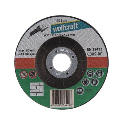 Wolfcraft 1623300 Doorslijpschijf gebogen 125 mm 5 stuk(s) Steen