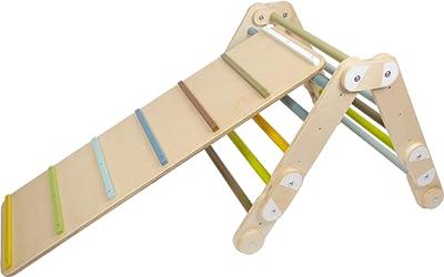 Small Foot - houten klimrek 2in1 driehoek en wandrek adventure