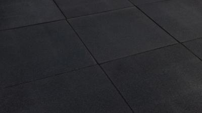 Rubbertegel 50x50x2.5cm Zwart Tuindeco - Tuindeco