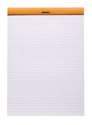 Schrijfblok rhodia a4 lijn 80vel 80gr or | 5 stuks