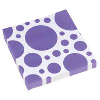 Amscan Servetten Dots 33 X 33 Cm 20 Stuks Paars - thumbnail