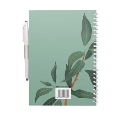 MOYU Uitwisbaar notitieboek - hardcover a5 - lovely leaf
