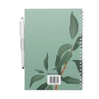 MOYU Uitwisbaar notitieboek - hardcover a5 - lovely leaf - thumbnail
