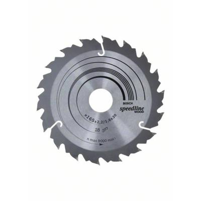 Bosch Accessoires Cirkelzaagblad Standard for Wood Speed 165 x 30/20 x 2,4 mm, 18 1st - 2608640789 Bosch Accessoires Cirkelzaagblad Standard for Wood Speed 165 x 30/20 x 2,4 mm, 18 1st - 2608640789