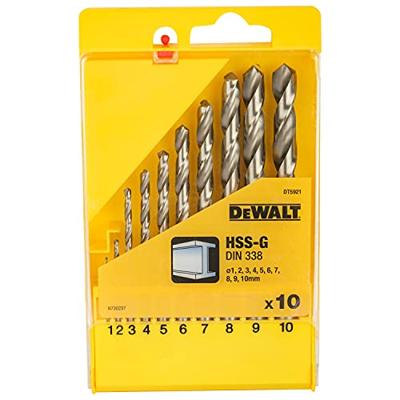 DEWALT 10-delige HSS-G DIN 338 Metaalboorcassette boorset - thumbnail