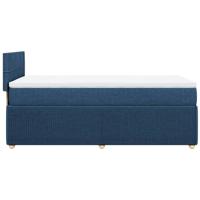 Boxspring met matras stof blauw 90x190 cm - thumbnail