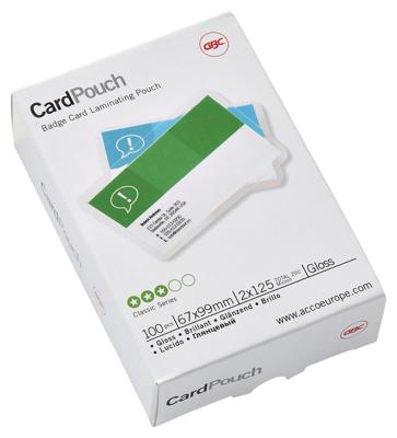 Lamineerhoes gbc badge card 67x99mm 2x125micron Lamineerhoes gbc badge card 67x99mm 2x125micron