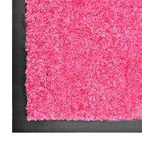 Deurmat wasbaar 60x90 cm roze - thumbnail