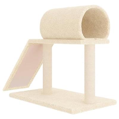 VidaXL Kattenmeubel met tunnel en ladder 55,5 cm crèmekleurig