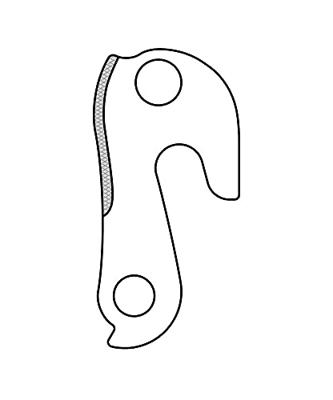 Union derailleurpad gh-132 met schroefset m8x0.75