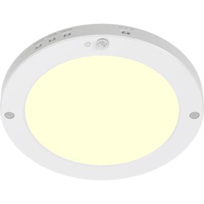 LED Plafondlamp met Bewegingssensor + Dag en Nacht Sensor - Brinton Noctis - 20W 1800lm - Warm Wit 3000K - Opbouw/Inbouw - Wit Rond