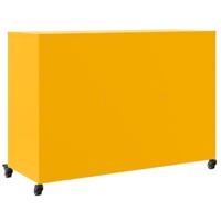 Dressoir 100,5x39x72 cm staal mosterdgeel - thumbnail