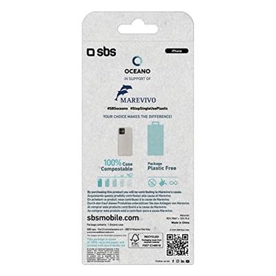 SBS Eco Cover 100% compostable iPhone 12 Mini wit - TEOCNCOVIP12W