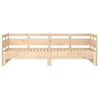 Slaapbank uitschuifbaar massief grenenhout 2x(90x200) cm - thumbnail