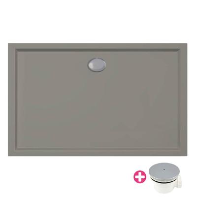 Xenz Mariana douchebak 110x90x4cm rechthoek Acryl Cement 6935-06 Xenz Mariana douchebak 110x90x4cm rechthoek Acryl Cement 6935-06