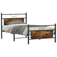 Bedframe zonder matras hout gerookt eikenkleurig 100x200 cm - thumbnail