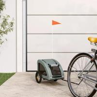 VidaXL Hondenfietstrailer oxford stof en ijzer grijs - thumbnail