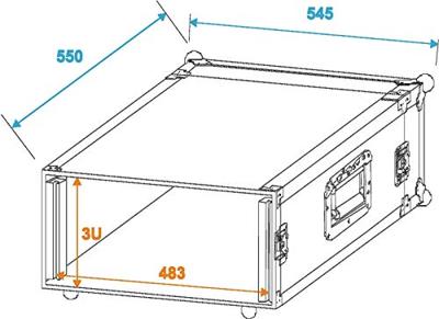ROADINGER Amplifier Rack PR-1, 3U, 47cm deep ROADINGER Amplifier Rack PR-1, 3U, 47cm deep