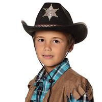 Kinderhoed Sheriff zwart - thumbnail