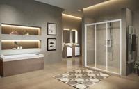 Novellini Lunes 2.0 schuifdeur 3-delig 3P 84/90x195cm matchroom/helder lun3p84-1b - thumbnail