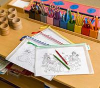 Opbergtas Tarifold met rits 330x240mm PVC rood | 8 stuks - thumbnail