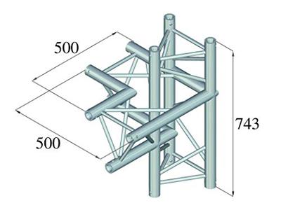 Alutruss 6082AC-44 Kruis
