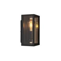 QAZQA Buiten wandlamp zwart met smoke glas 26 cm IP44 - Charlois - thumbnail