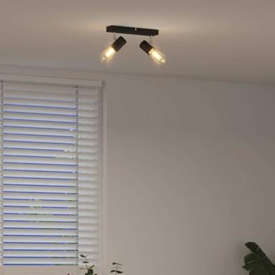 VidaXL Plafondspot met schijnwerpers zwart 26 x 6,5 x 11,5 cm metaal