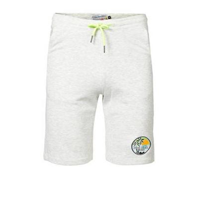 Petrol Industries gemêleerde slim fit sweatshort grijs melange Petrol Industries gemêleerde slim fit sweatshort grijs melange