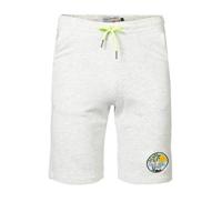 Petrol Industries gemêleerde slim fit sweatshort grijs melange - thumbnail