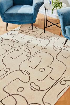 Scion - Epsilon Charcoal 23801 - 120x180 cm Vloerkleed