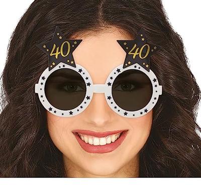 Feestbril 40 Jaar Zwart & Goud